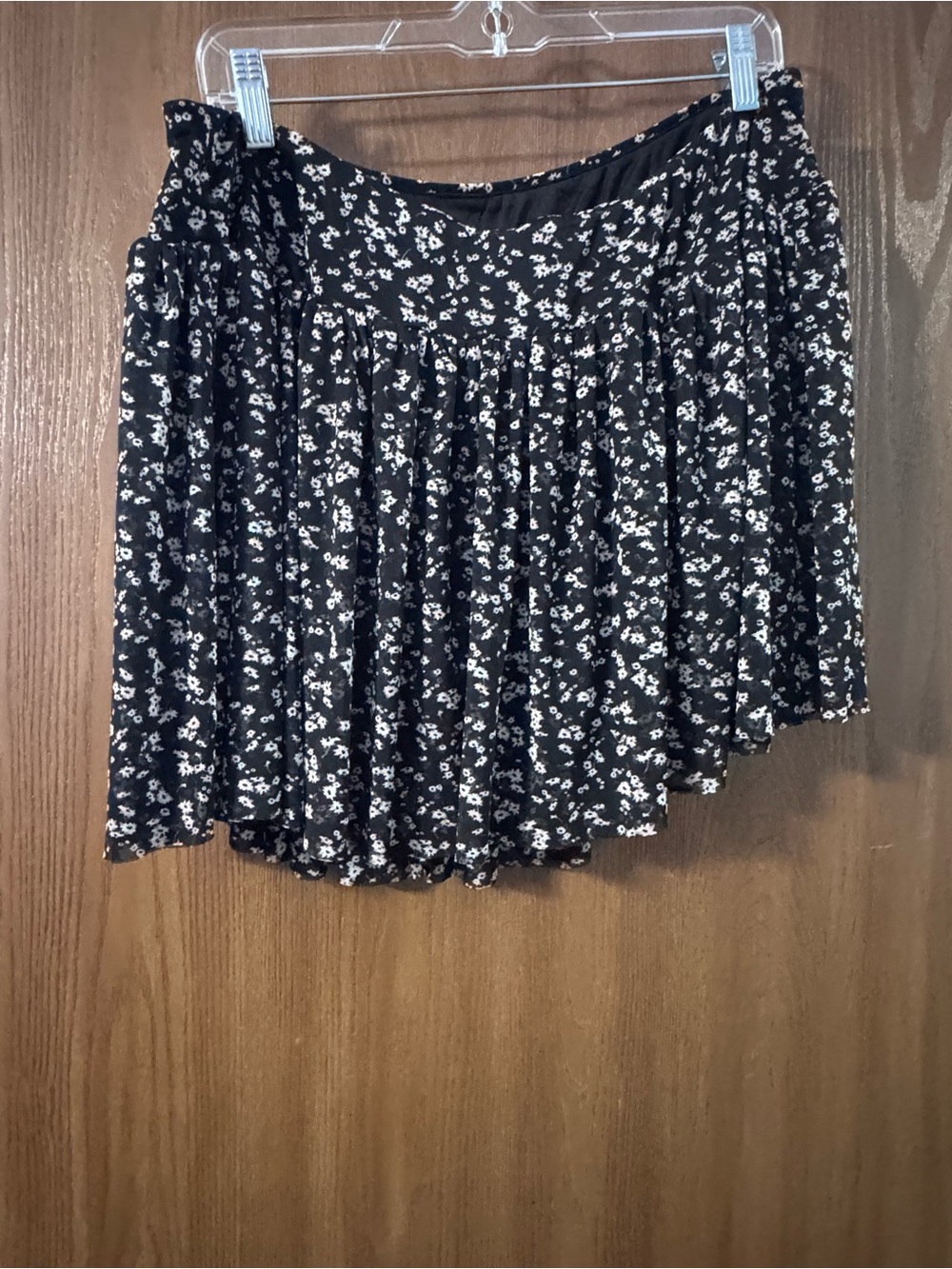 Torrid LOVESICK Black Floral Mesh mini skirt